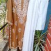 Marvelous Peanut Brown Modal Chikankari Outfit