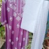 Spectacular Pastel Onion Purple Chikankari Outfit