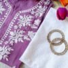 Spectacular Pastel Onion Purple Chikankari Outfit