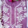 Spectacular Pastel Onion Purple Chikankari Outfit