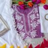 Spectacular Pastel Onion Purple Chikankari Outfit