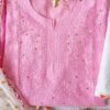 Aww Inspiring Baby Pink Chanderi Chikankari Outfit