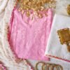 Aww Inspiring Baby Pink Chanderi Chikankari Outfit