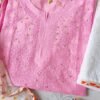 Aww Inspiring Baby Pink Chanderi Chikankari Outfit