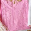 Aww Inspiring Baby Pink Chanderi Chikankari Outfit