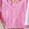 Aww Inspiring Baby Pink Chanderi Chikankari Outfit