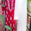 Majestic Crimson Red Modal Chikankari Outfit