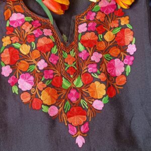 Classy Black Kashmiri Phiran With Denims