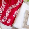 Majestic Crimson Red Modal Chikankari Outfit