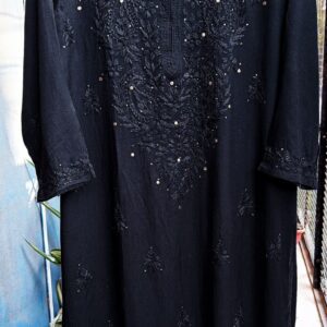 Splendid Black Mukaish Chikankari Outfit