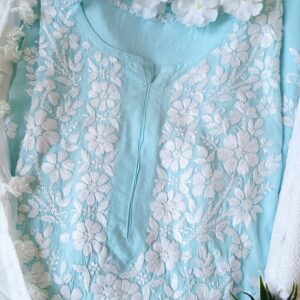 Pastel Mint Green Modal Chikankari Outfit