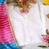 Gleaming White Kota Cotton Chikankari Outfit