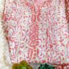 Regal Coral Red Chanderi Cotton Chikankari Outfit