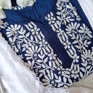 Exquisite Navy Blue Modal Chikankari Outfit