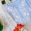 Comforting Powder Blue Modal Chikankari Outfit