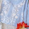 Comforting Powder Blue Modal Chikankari Outfit