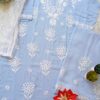 Comforting Powder Blue Modal Chikankari Outfit