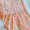 Calming Pastel Peach Summer Floral Chikankari Anarkali Outfit