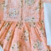 Calming Pastel Peach Summer Floral Chikankari Anarkali Outfit