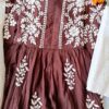 Ravishing Chocolate Brown Modal Chikankari Anarkali Outfit