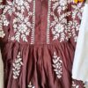 Ravishing Chocolate Brown Modal Chikankari Anarkali Outfit