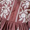 Ravishing Chocolate Brown Modal Chikankari Anarkali Outfit