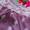 Astonishing Pastel Onion Purple Chikankari Outfit