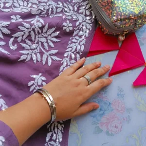 Astonishing Pastel Onion Purple Chikankari Outfit