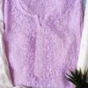 Refreshing Lavender Kota Mukaish Chikankari Outfit