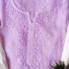 Refreshing Lavender Kota Mukaish Chikankari Outfit