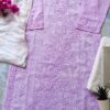 Refreshing Lavender Kota Mukaish Chikankari Outfit