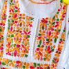 Impressive White Multicolor Cotton Chikankari Outfit