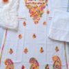 Impressive White Multicolor Cotton Chikankari Outfit