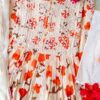 Awe Inspiring Red Orange Floral Chikankari Anarkali Outfit