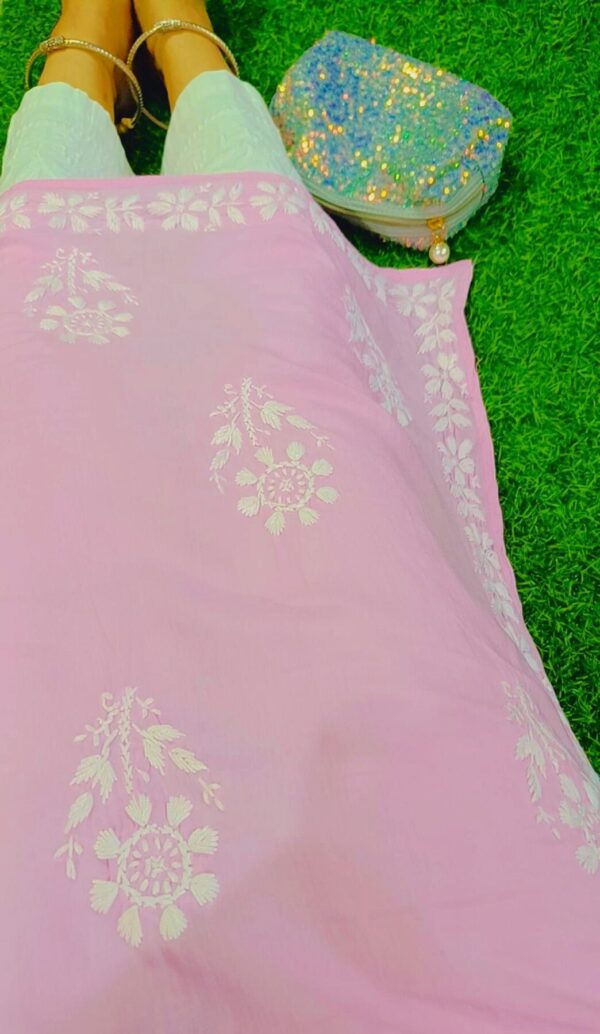 Subtle Baby Pink Modal Chikankari Outfit