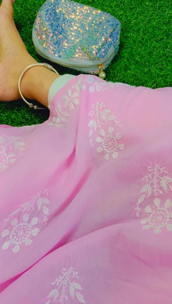 Subtle Baby Pink Modal Chikankari Outfit