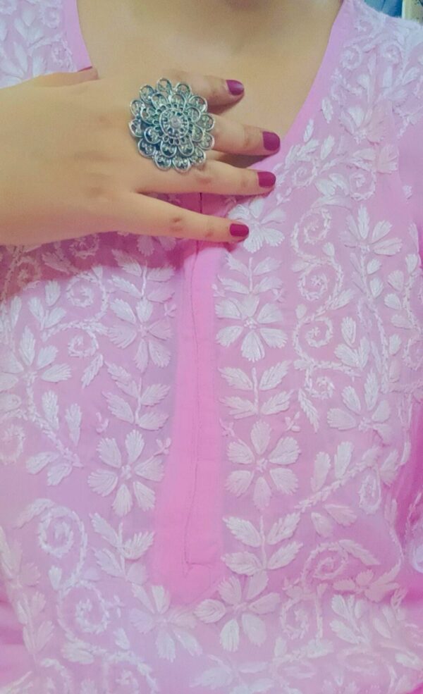 Subtle Baby Pink Modal Chikankari Outfit