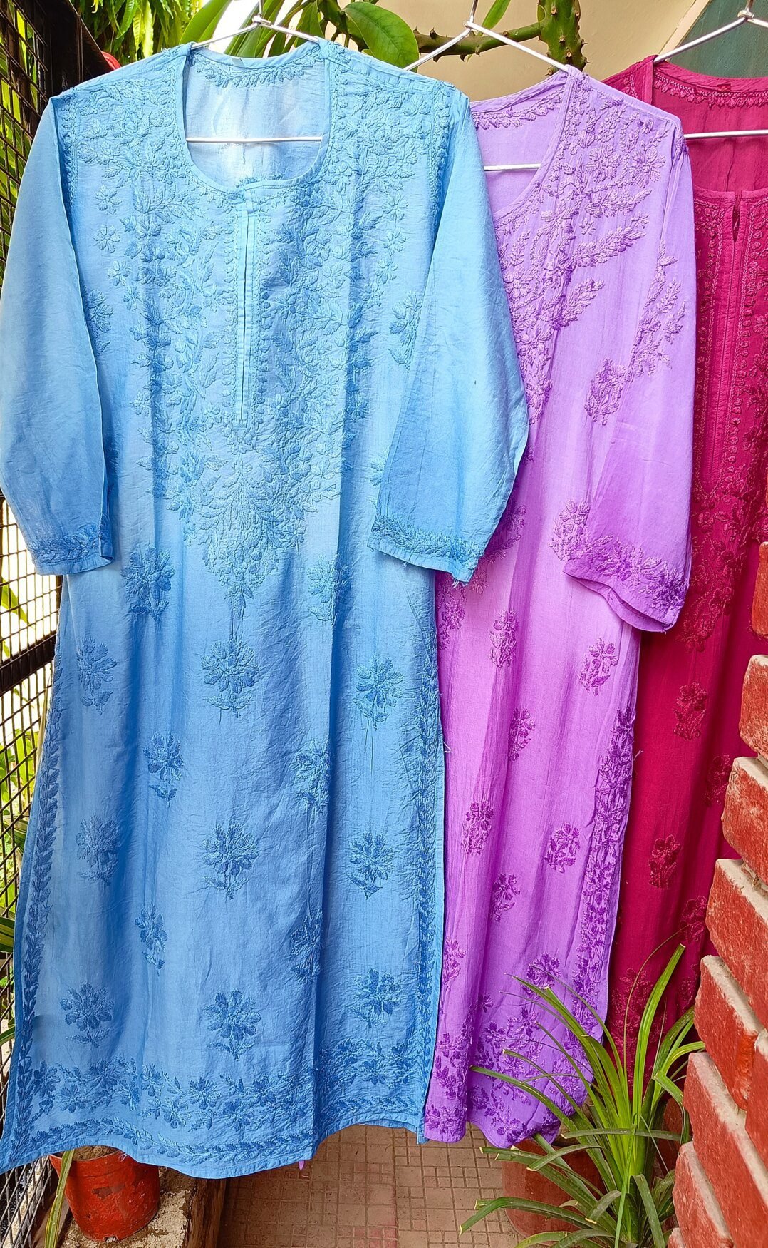 Stunning Unique Shades Modal Chikankari Kurtas