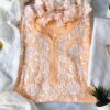 Appealing Pastel Orange Modal Chikankari Outfit