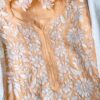 Appealing Pastel Orange Modal Chikankari Outfit