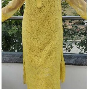 Sparkling Daisy Delight Yellow Chikankari Outfit