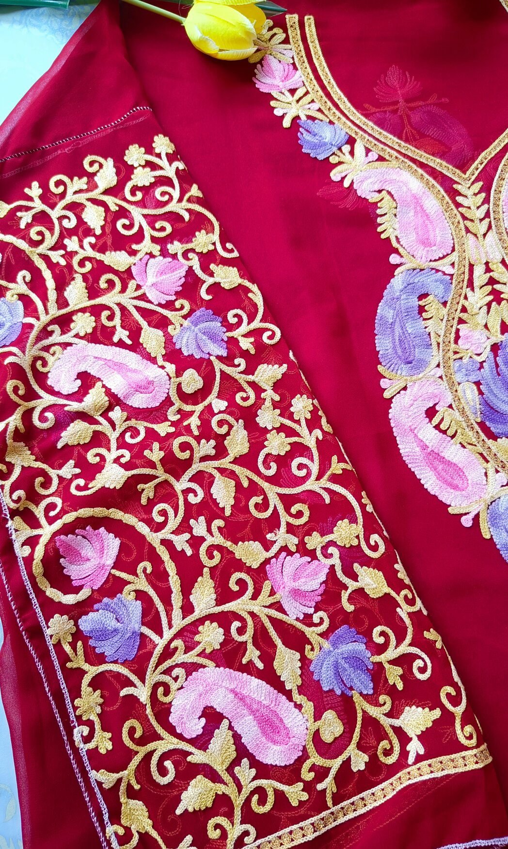 Buy Women Coat, Kashmiri Jacket, Kashmiri Embroidery, Traditional Jacket,  Ethnic Clothing, Indian Jacket, Floral Long Jacket, Winter Clothing Online  in India - … | Coats for women, Dress shirts for women, Kerala