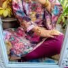 Fantabulous Floral Dark Mauve Designer Kaftan Outfit