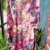 Fantabulous Floral Dark Mauve Designer Kaftan Outfit