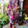 Fantabulous Floral Dark Mauve Designer Kaftan Outfit