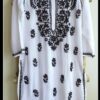 Chic Style White Black Modal Chikankari Outfit