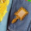 Grey Butterscotch Yellow Kashmiri Phiran With Denims