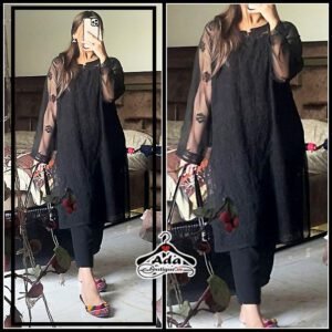 Bold and Beautiful All Black Chikankari Outfit