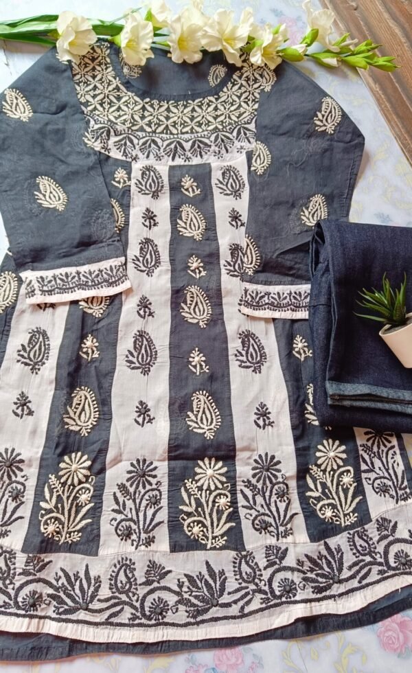 Classic Black And White Cotton Chikankari Outfit