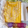 Blazing Yellow Kota Chikankari Outfit